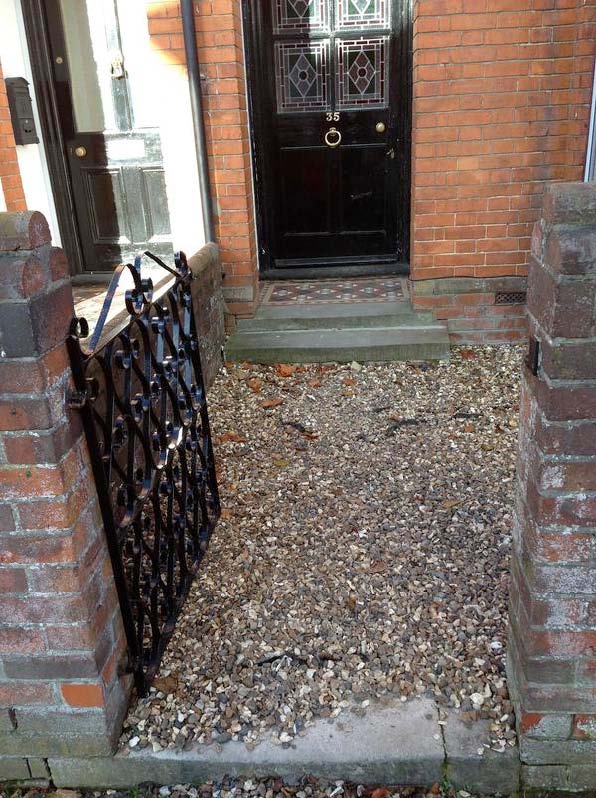 Path in Newbury, Berkshire, before tiling